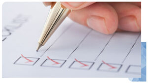 close up of checklist when hiring virtual assistants